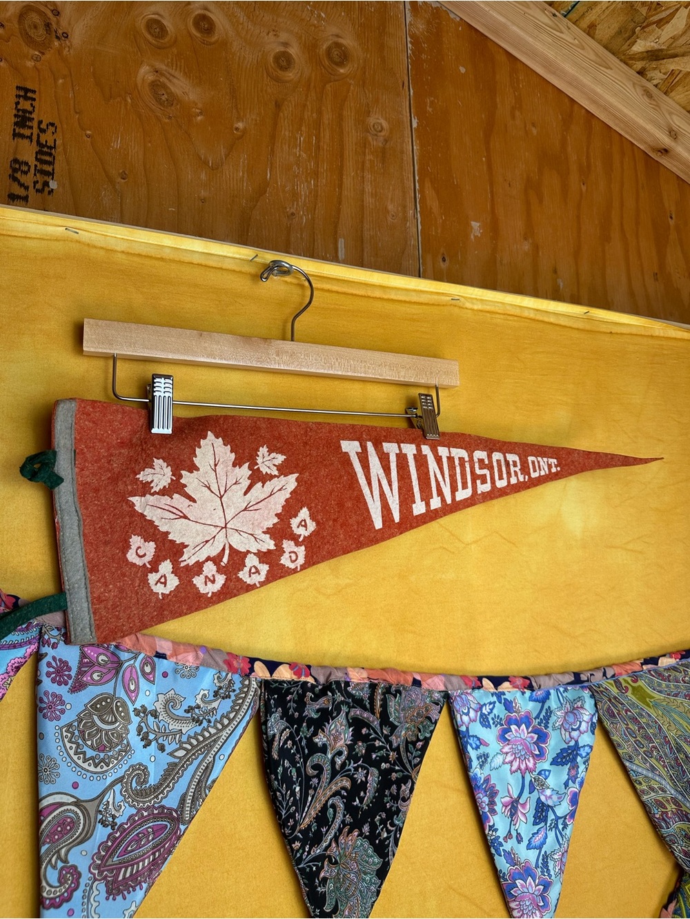 Vintage Windsor, Ont. Felt Pennant - Canada Maple Leaf